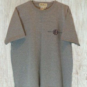 Vintage Eddie Bauer T-Shirt Heavy Spell Out Logo Athletic Grey Never Worn XL EUC